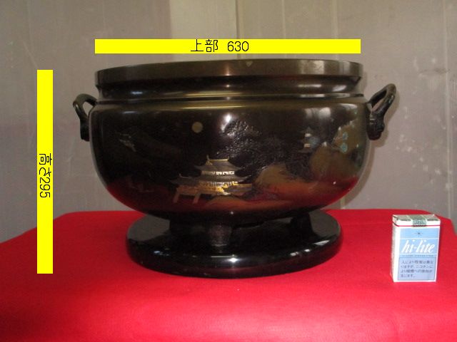 S-587 七宝焼 花瓶 竹柄 景泰藍 蔵出 古玩