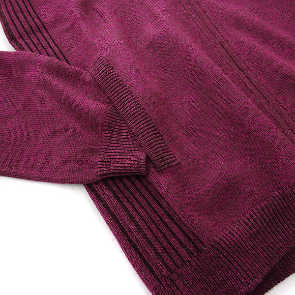 新品1.9万! インターメッツォ 伊E.Miroglio社製ウール混ジップアップリブニットMワイン★I12478 INTERMEZZO ドンキーカラー