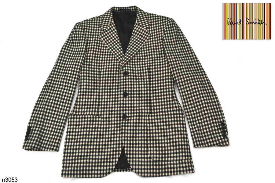 未使用品】 Paul Smith ポールスミス 希少アルパカ生地使用 ギンガム 