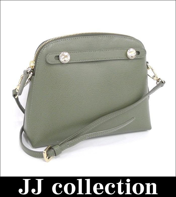 FURLA フルラ 2WAYショルダーバッグ ポーチ レザー カーキ(グレー 