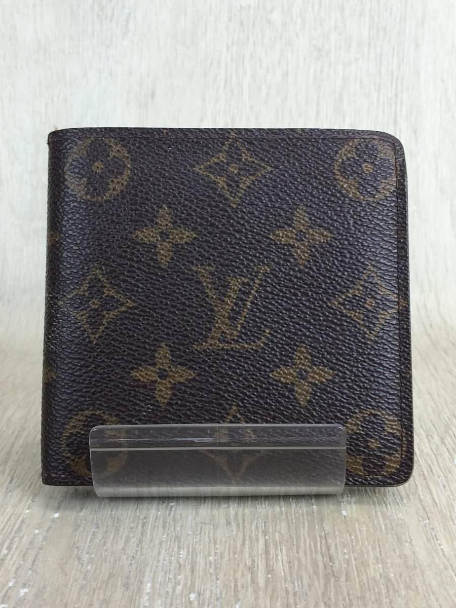LOUIS VUITTON◆2つ折り財布/レザー/BRW/総柄
