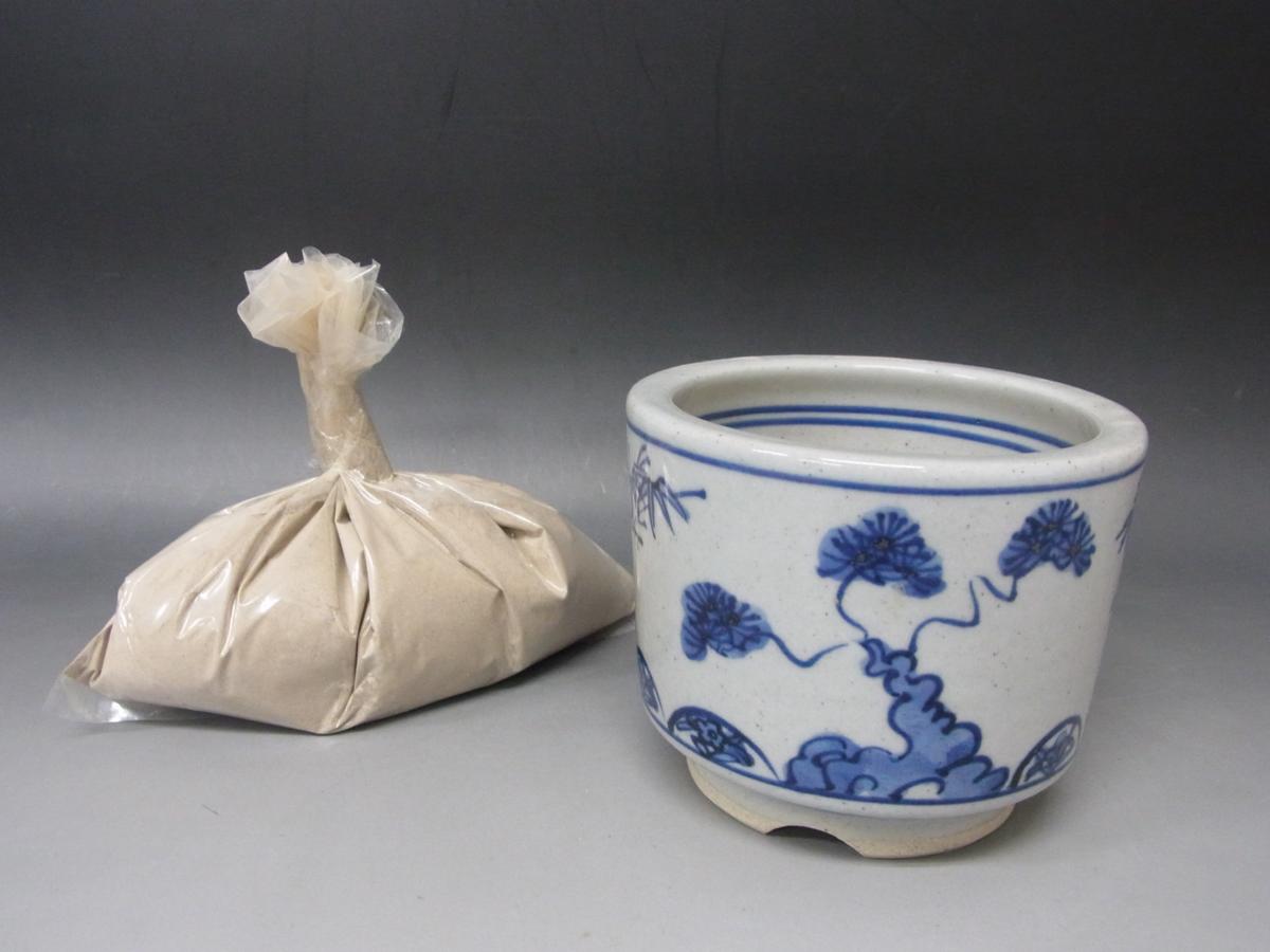 ☆初期伊万里 江戸時代 パイナップル文染付徳利 箱付516 初期