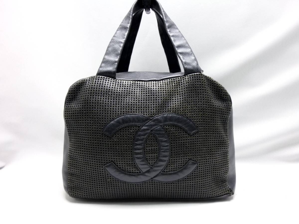  B2115 CHANEL シャネル ボストン バッグ レザー メッシュ キャビア スキン ハンドバッグ(ハンドバッグ)｜売買されたオークション情報、yahooの商品情報をアーカイブ公開 - オークファン かばん、バッグ