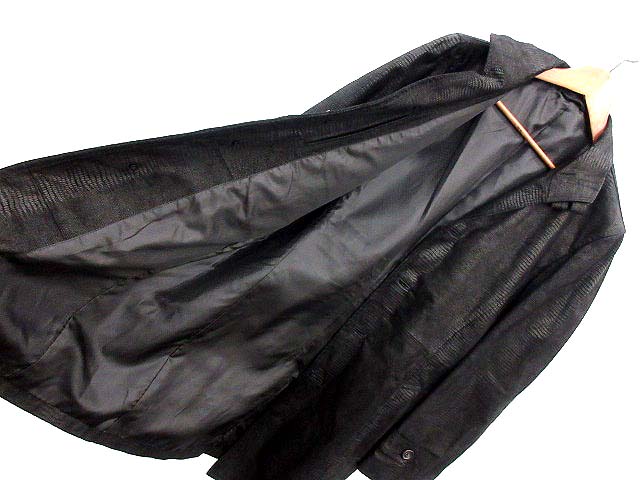 ティノラス MEN'S TENORAS ロングコート レザー 豚革 M 黒