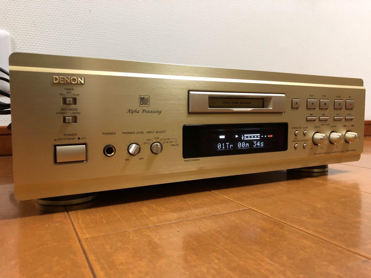 オーディオ機器 DENON MDレコーダー DMD-1600AL リモコン付き