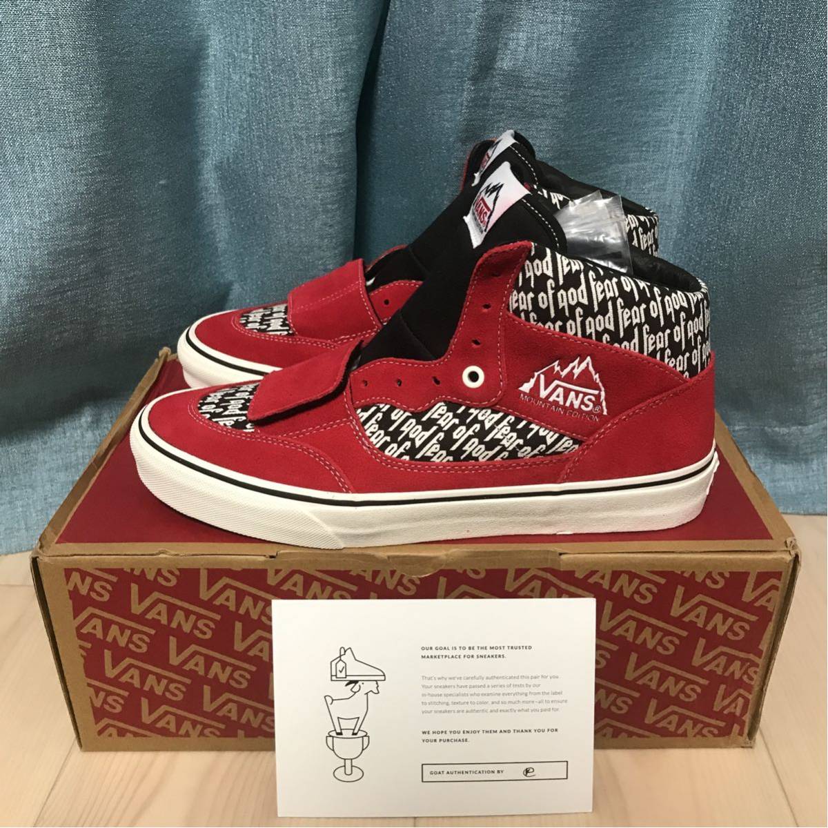 新品 28.0 cm US 10 Vans Fear of God Mountain Edition 35 DX バンズ Fog マウンテン エディション 赤 レッド Red 鑑定書付き