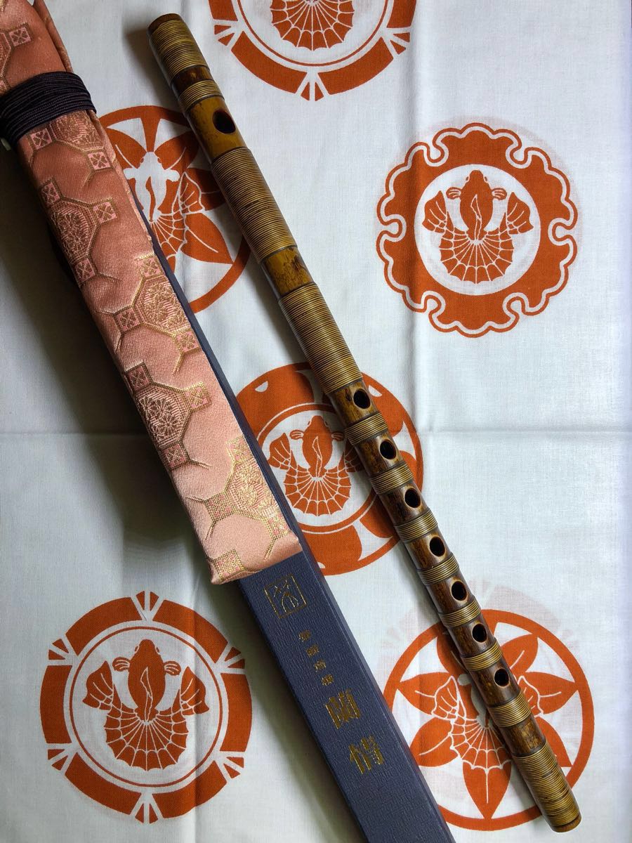 篠笛 蘭情 八本調子 七穴 総藤巻 袋付き 3 初心者におすすめ