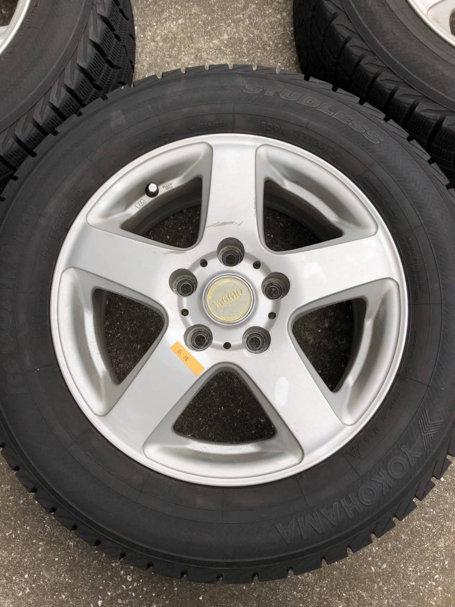 スタッドレスタイヤ軽155\u204465\u2044R13 バリ山1年ホイールセット4 