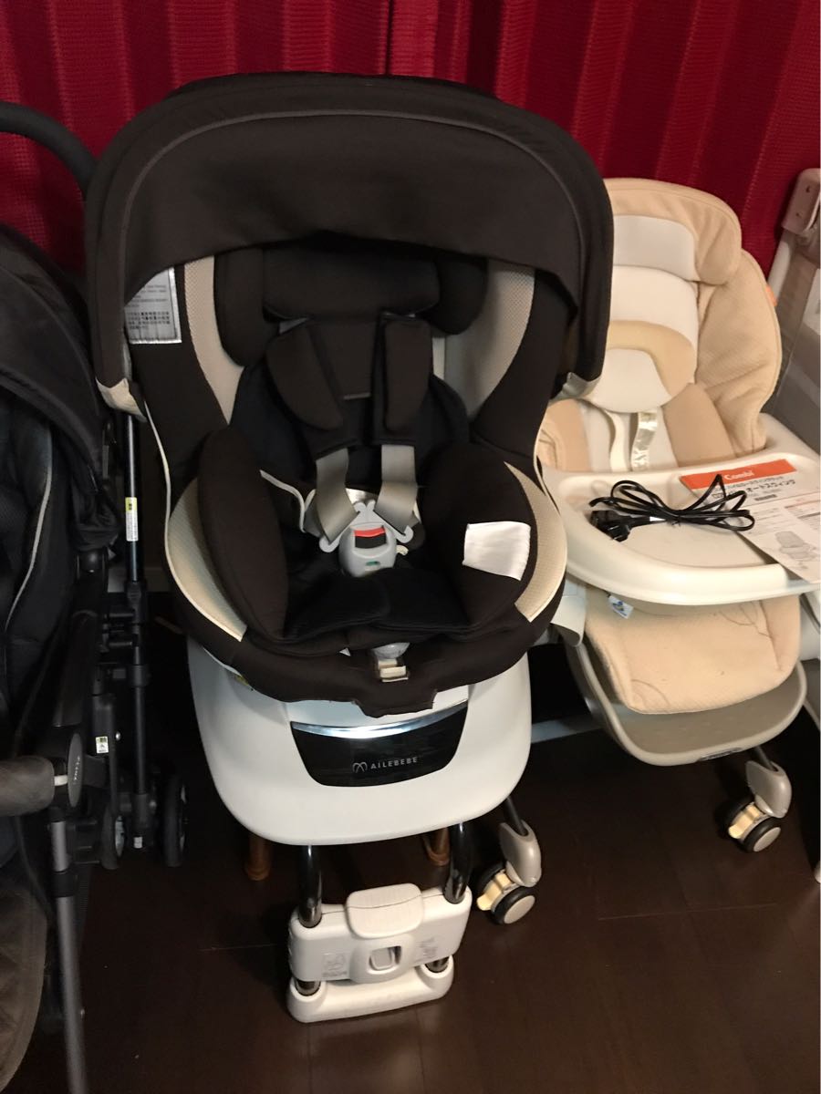 出産準備セット ココネルベビーベッド電動ラック アップリカハイシートソラリアプレミアム チャイルドシート エールベベバウンサー抱っこ紐_5