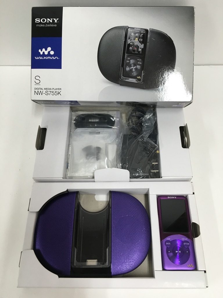 S55　ソニー SONY ウォークマン WALKMAN NW-S755K バイオレット 16GB【スピーカー付】