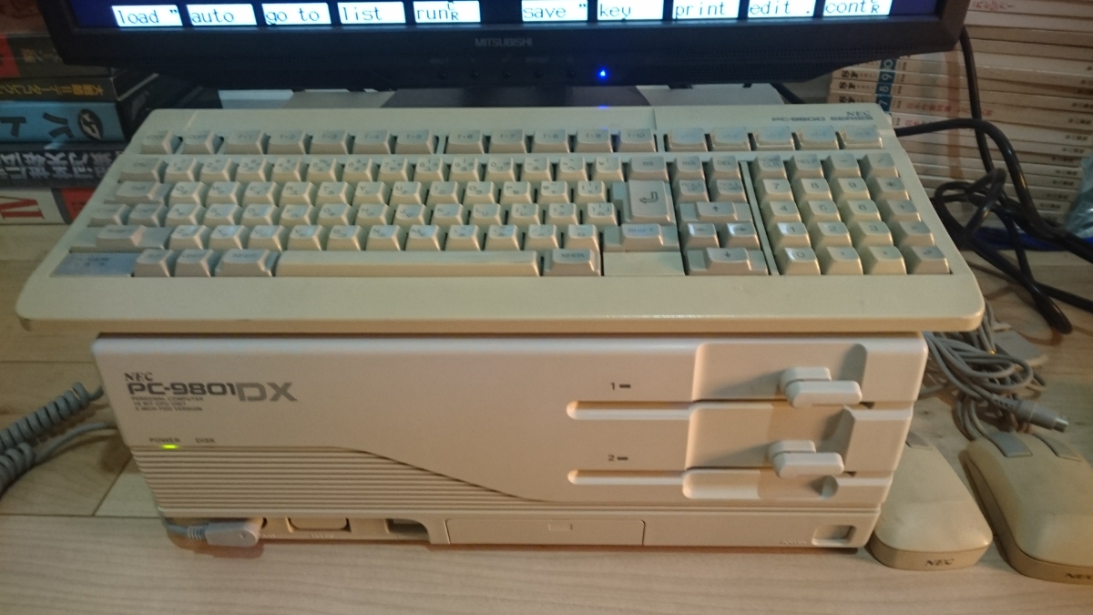 動作済良好】NEC PC-9801RX21 ☆5インチFDD*2ドライブ 動作済良好】NEC