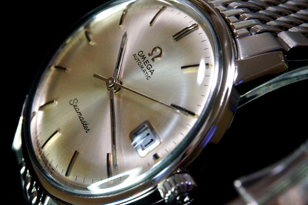 ＯＨ済 1970年 オメガ シーマスター OMEGA Seamaster cal.565 自動巻き 純正ライスブレス オーバーホール済み