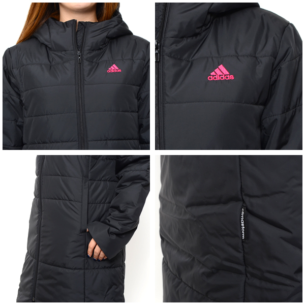 adidas ベンチコート レディース Mサイズ ブラック 定価13824円