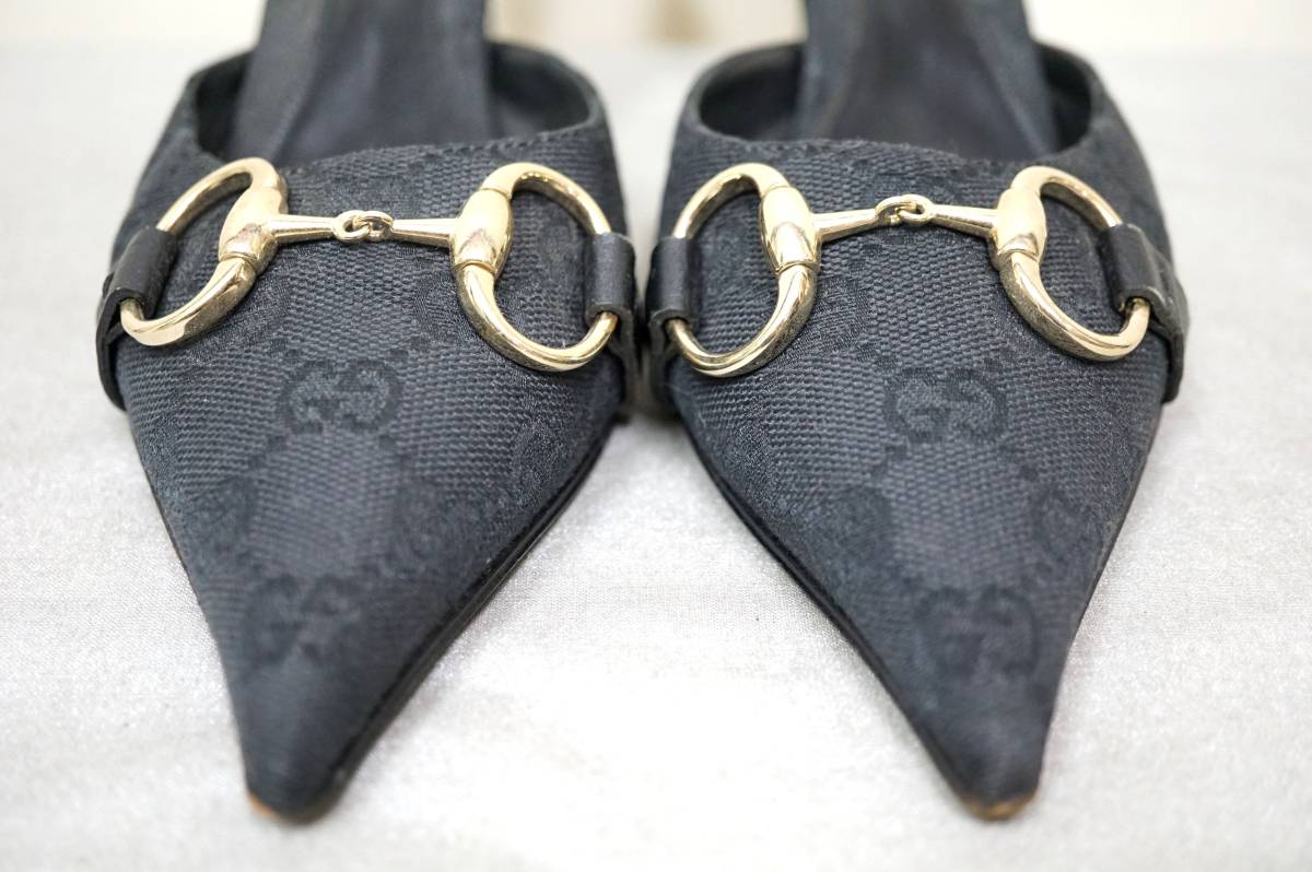 GUCCI/グッチ/ホースビット/GG柄/シグネチャー/本革使用/ミュール