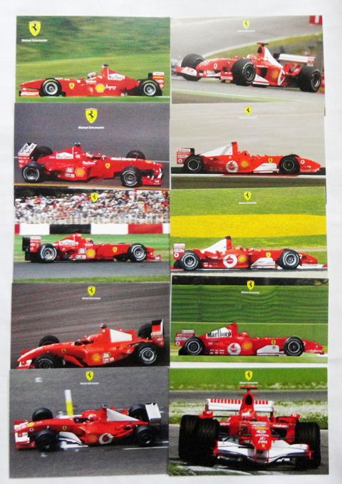 F1 フェラーリ M.シューマッハ プロマイドカード サイン入り Ferrari