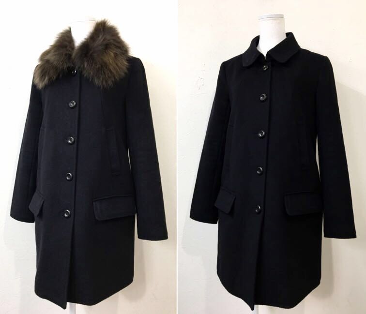 再入荷 JILL STUART ジルスチュアート 着脱式 ブルーフォックス ファー 