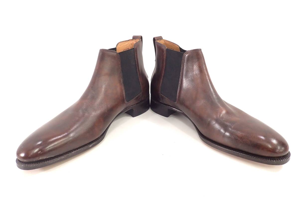 新品同様◇John Lobb ジョンロブ TUDOR サイドゴア レザーショート 