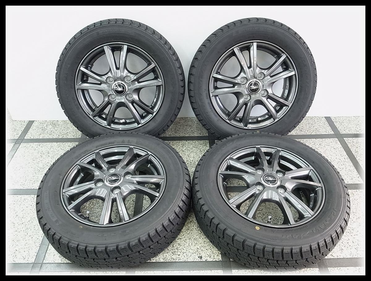 C552T 155/65R13 GOODYEAR ICE NAVI ZEAⅡ スタッドレスタイヤ アルミホイール 4本セット