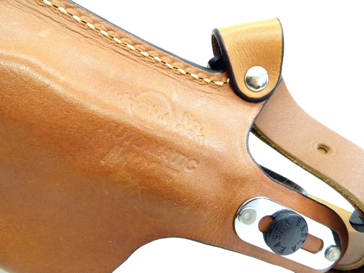 ♪♪EAST.A 革製 ショルダーホルスター ダブルマガジンケース No.281 AUTOMATIC M92F 茶色♪♪KT ショルダーホルスター用 イースト・エー マガジンポーチ D・ハリーショルダーホルスター ショルダーホルスター No