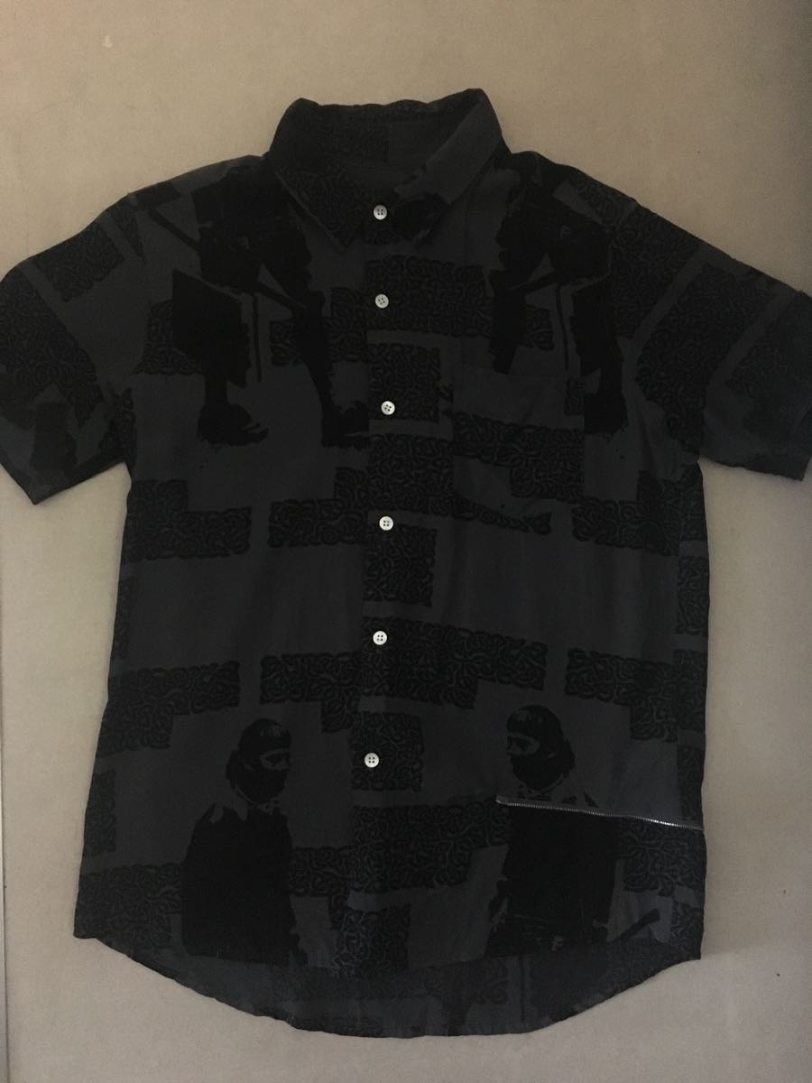 貴重 undercover SCAB期 半袖シャツ アンダーカバー affa袖レザー