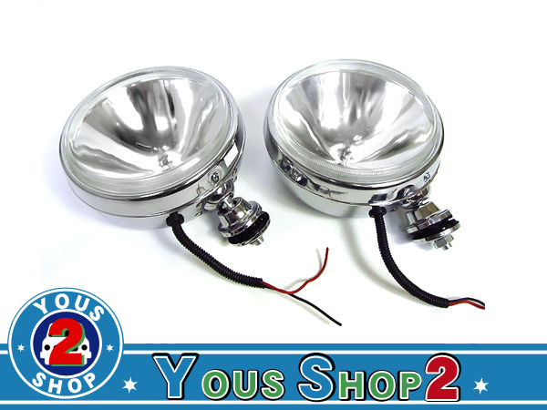 24V H3 100w 大型フォグランプ ハロゲン メッキ クリアレンズ 24V