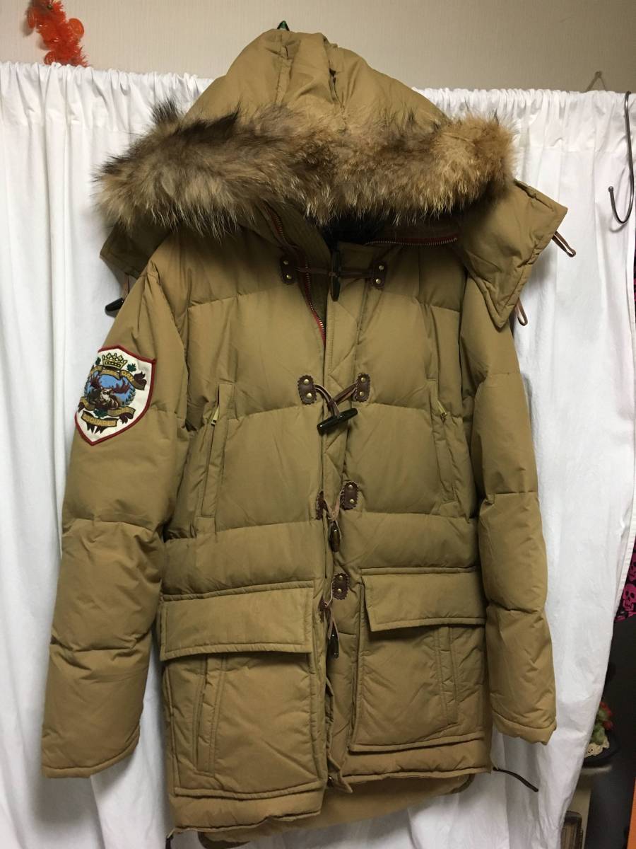 激安大特価，本物保証 定価20万 極上品 DSQUARED2 ディースクエアード ラクーンファー ダウンジャケット ダウンコート 50サイズＸＬリアルファーダッフル(ジャンパー、ブルゾン)｜売買されたオークション情報、yahoo 男性用