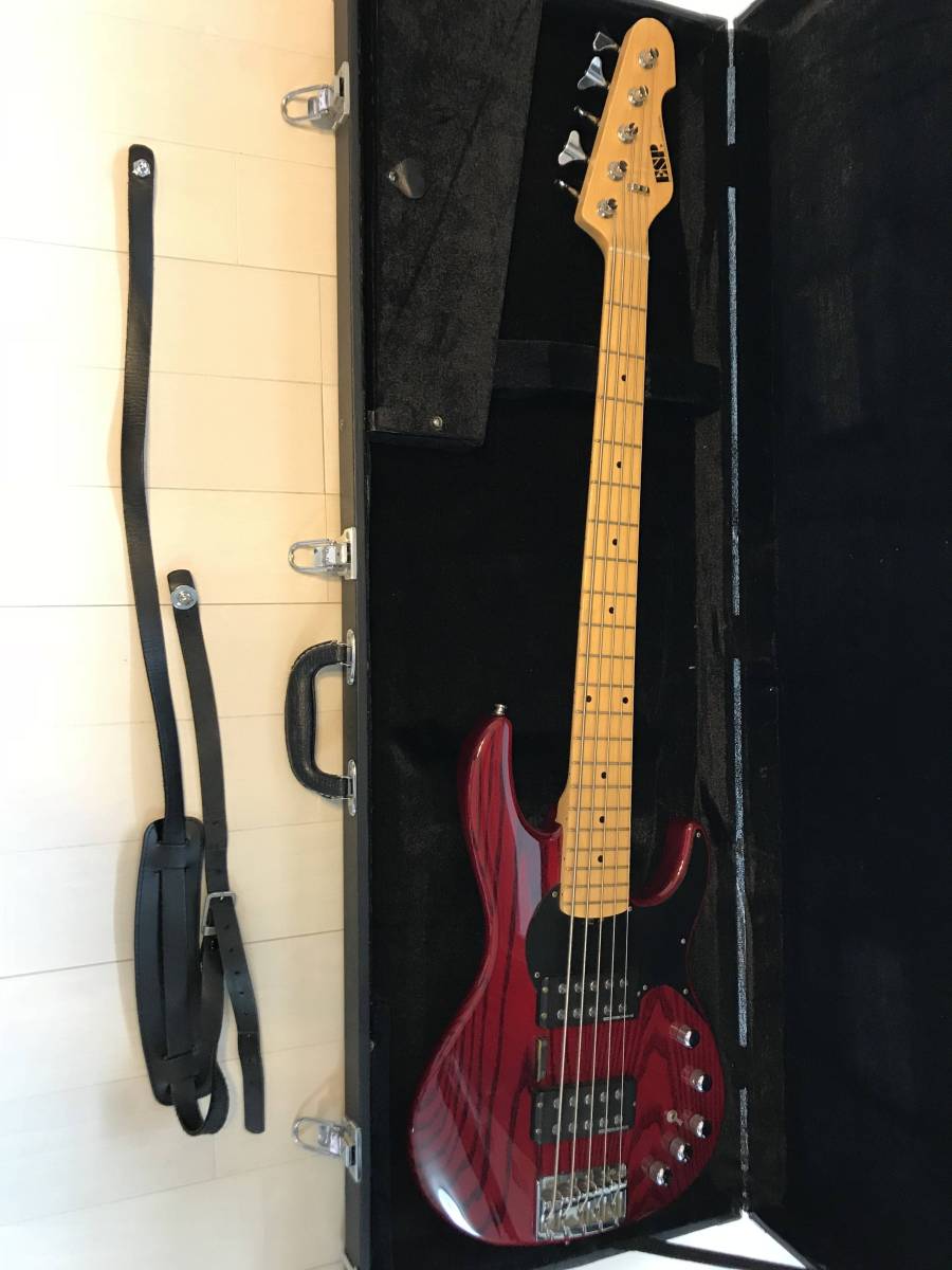 送料込 ESP AP-SL5 5弦 CUSTUM ピックガード・フィンガーレスト 付属