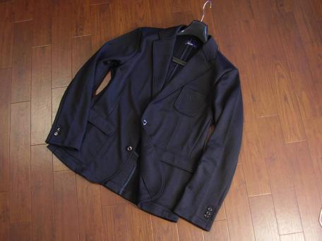 R119■試着程度　FRED PERRY　フレッドペリー ジャージ素材　テーラードジャケット　　Ｌ