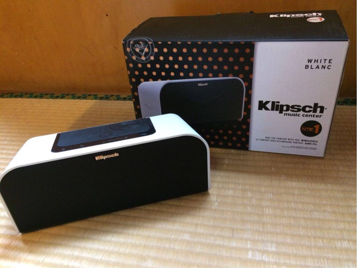 [中古]Klipsch Bluetoothスピーカー KMC1 ホワイト KLKMC1Z111 作動良好 希少品 箱・説明書・保証書あり