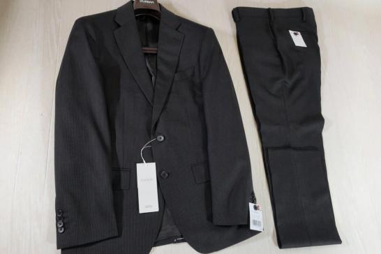 メンズ タグ付き新品 DURBAN ダーバン AB5 ブラックストライプ 日本製