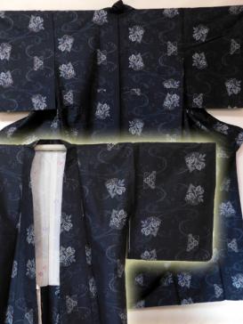 172kimono 本場大島紬 アンサンブル 身丈161㎝ 美品 本場大島紬 正絹 アンサンブル 新古品 裄丈72 リサイクル着物専門店