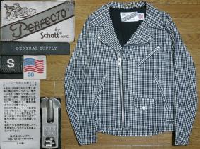超激得，限定セール 38 S 限定生産 定価19440円 ギンガムチェック SCHOTTショット&times;SHIPSシップス GENRAL SUPPLYコットン ダブル ライダース 日本製(ライダースジャケット)｜売買されたオークション情報、yahooの商品情 男性用