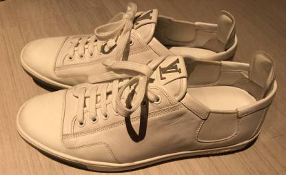 ルイ ヴィトン Louis Vuitton メンズ スニーカー シューズ 靴 サイズ 6 約25 25 5cm 白 ホワイト サイドゴア レザー 男性用 売買されたオークション情報 Yahooの商品情報をアーカイブ公開 オークファン Aucfan Com