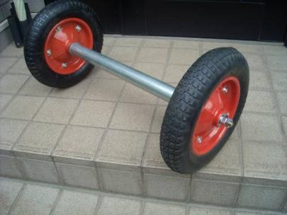 単管の車軸☆一輪車タイヤ用☆700mm