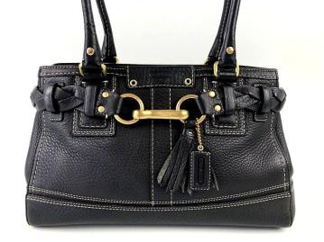 驚きの破格値，得価 COACH コーチ ハンプトンズ ペブルドレザー ミディアム キャリーオール バッグ 展示品(トートバッグ)｜売買されたオークション情報、yahooの商品情報をアーカイブ公開 - オークファン かばん、バッグ