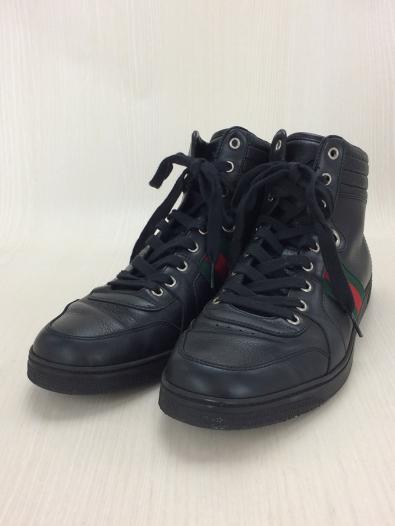 定番，豊富な GUCCI ハイカットスニーカー/-/BLK/レザー(メンズシューズ)｜売買されたオークション情報、yahooの商品情報をアーカイブ公開 - オークファン その他
