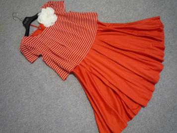 新品 TO　BE　CHIC 素敵な2WAYワンピース 42（11号相当） 赤 42120円 フォーマルにも