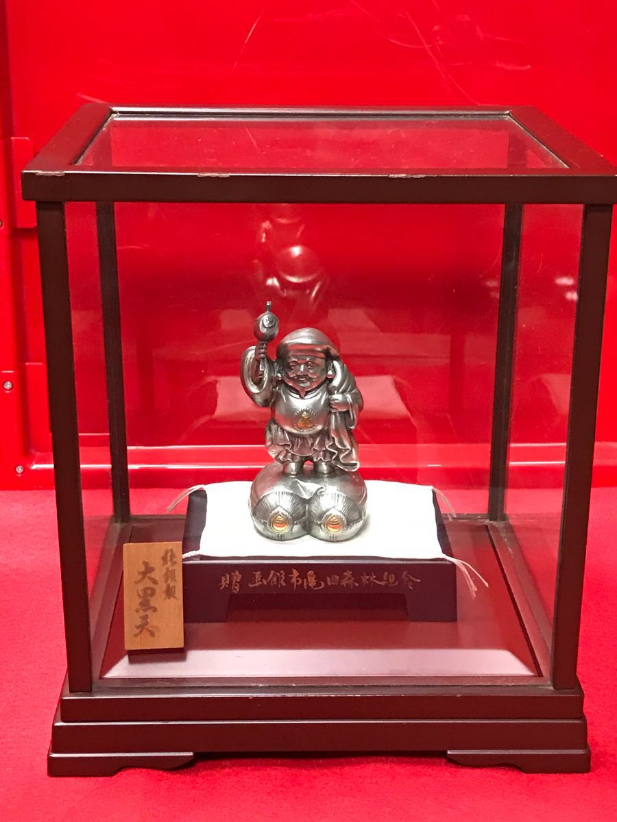 純銀製 恵比寿・大黒天 置物(ガラスケース付き) 置物 大黒天 恵比寿 純銀製 銀製 日本製 Yahoo!オークション