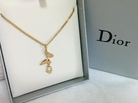 Christian Dior クリスチャン・ディオール 美品 ネックレス バタフライ 