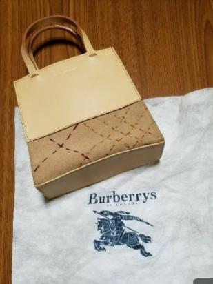 バーバリー■Burberry■ハンドバッグ■スエード■キャメル■ミニバッグ 