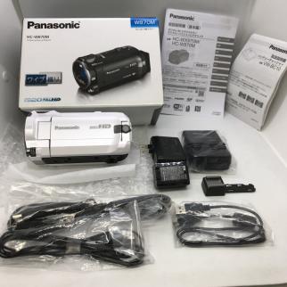 ★美品・即決・人気の白・別売充電器付き★Panasonic HDビデオカメラ W870M ワイプ撮り 50倍ズーム 白 HC-W870M