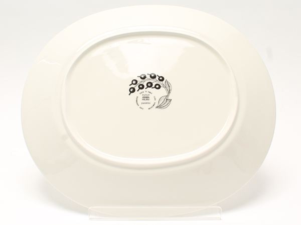 美品 アラビア パラティッシ オーバルプレート 36cm ブラック 北欧