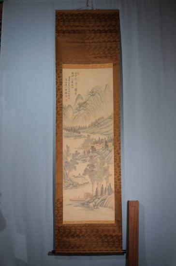 田能村 作｜掛軸販売・通販・買取の高美堂 田能村直入 掛軸淡彩山水