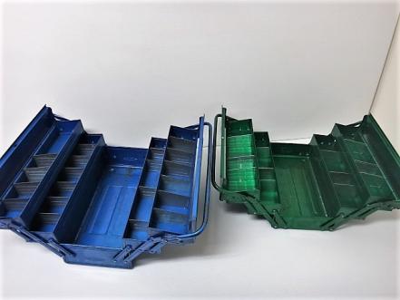 TONE/TOYO◆スチール製【3段ツールボックス】工具箱/道具箱◆2台セット 工具、DIY用品 道具箱