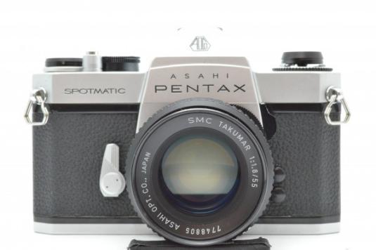 ◆ PENTAX ペンタックス SP Ⅱ シルバー + 55mm F1.8 フィルムカメラ 標準単焦点レンズ 入門機にオススメ 送料無料