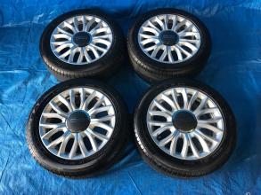 フィアット FIAT 500 純正アルミホイール 15インチ タイヤ付き4本セット 
