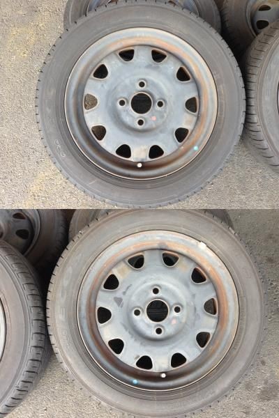 品質保証，100%新品 ワゴンR ソリオ MA34S 純正鉄チンホイール バリ山タイヤ 4本 14&times;4.5J +45 4H PCD100(ラジアルタイヤ)｜売買されたオークション情報、yahooの商品情報をアーカイブ公開 - オークファン 4穴
