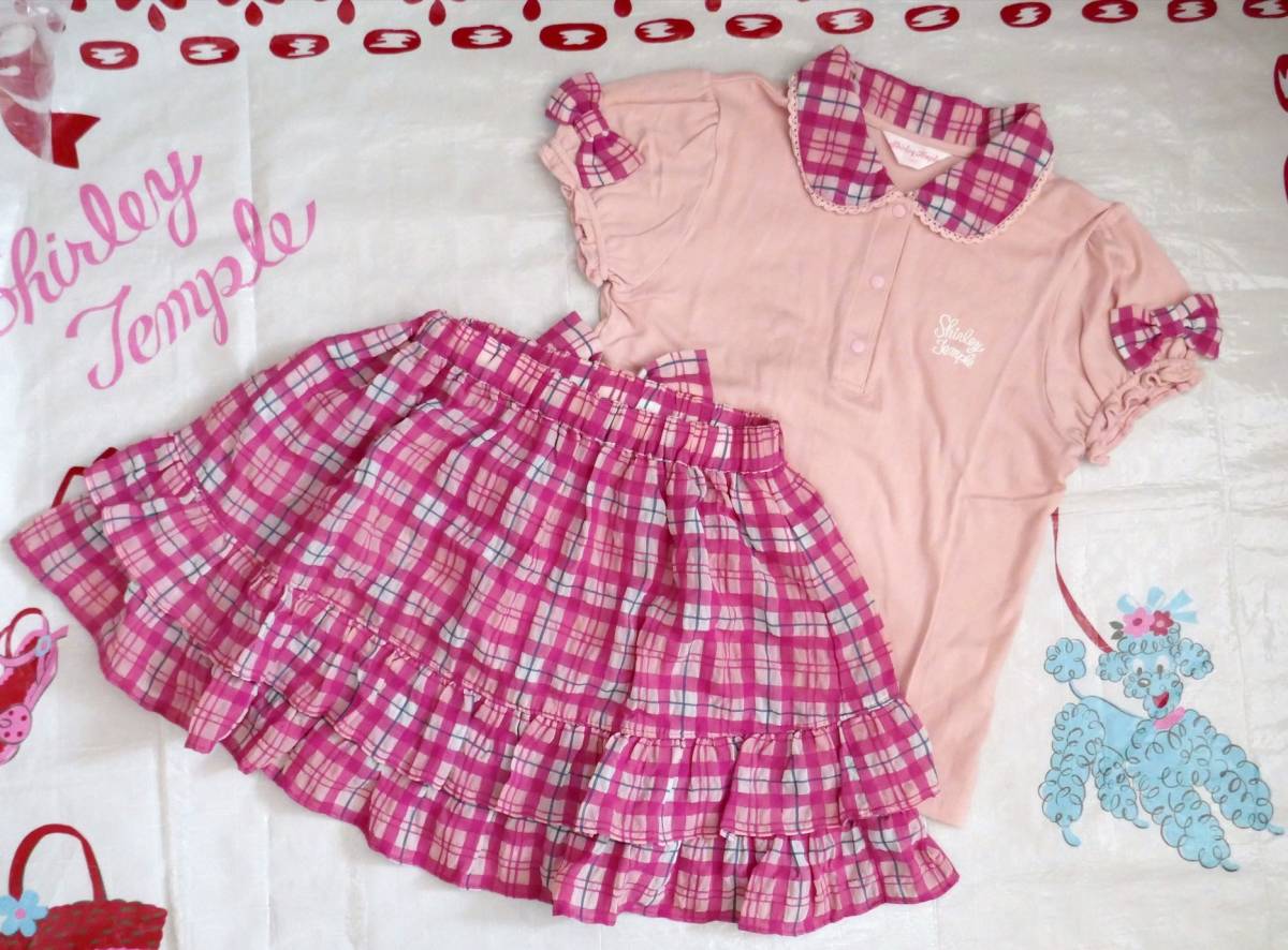 2025，本物保証 シャーリーテンプル ピンク チェックカットソー SKセット 140㎝(半袖Tシャツ)｜売買されたオークション情報、yahooの商品情報をアーカイブ公開 - オークファン 半袖Tシャツ