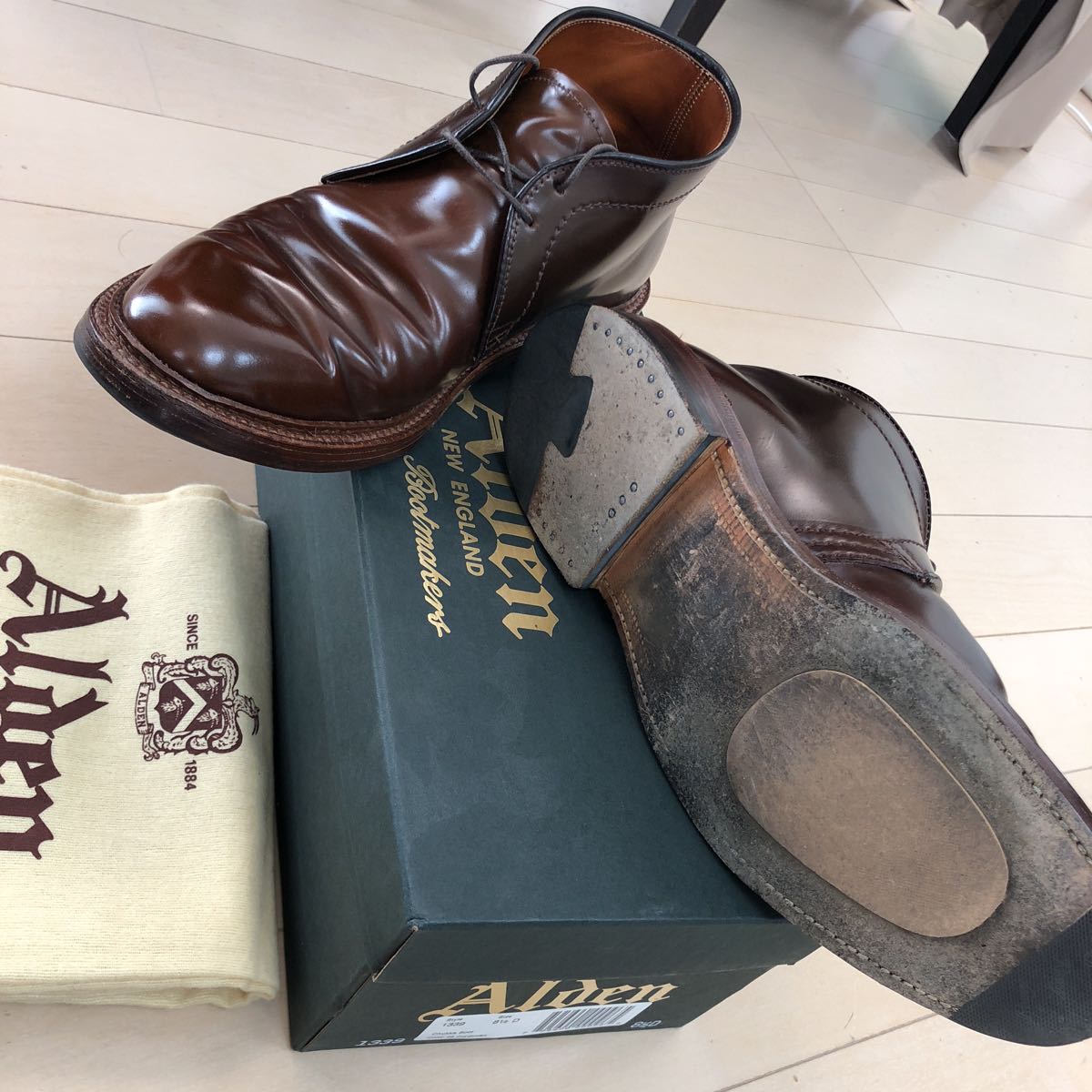 レアカラー☆美中古1円～】ALDEN＃13132オールデン☆シガーコードバン 