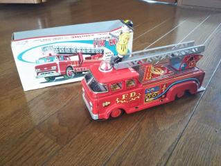 野村トーイ ブリキ 消防車 日本製 22㎝ 1950s 野村トーイ製